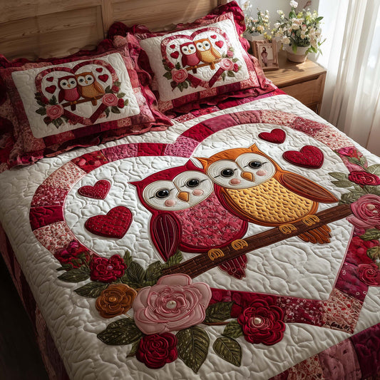 Lovebound Hearts 3-Piece Quilted Bedding Set GFTOTP15817