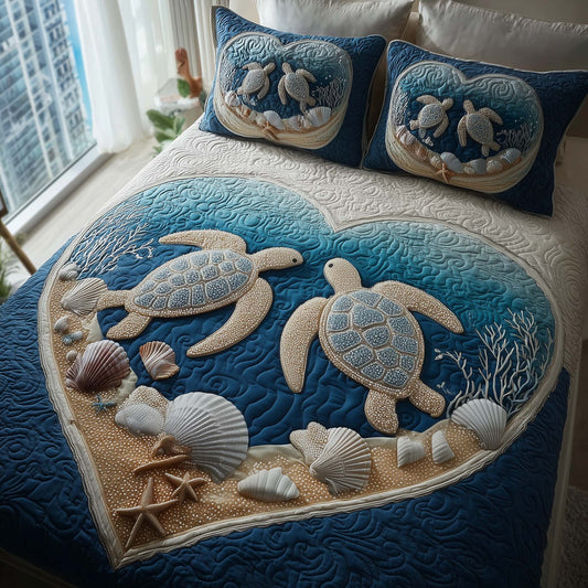 Lovebound Hearts 3-Piece Quilted Bedding Set GFTOTP15818