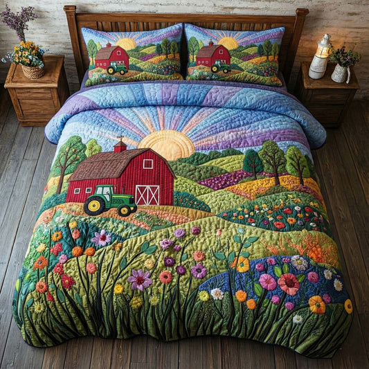 Golden Pasture 3-Piece Quilted Bedding Set GFTOTP15848