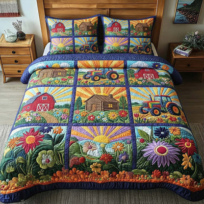 Golden Pasture 3-Piece Quilted Bedding Set GFTOTP15852