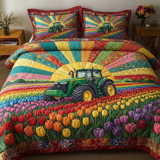 Fresh Blossoms 3-Piece Quilted Bedding Set GFTOTP15858