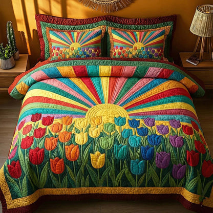 Fresh Blossoms 3-Piece Quilted Bedding Set GFTOTP15860