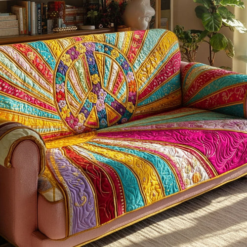 Sunny Harmony Quilted Sofa Cover GFTOTP15873