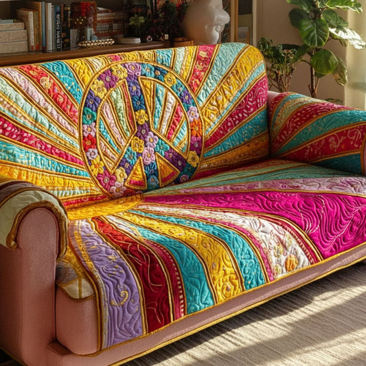 Sunny Harmony Quilted Sofa Cover GFTOTP15873