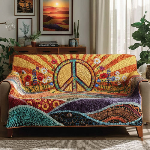 Sunny Harmony Quilted Sofa Cover GFTOTP15875