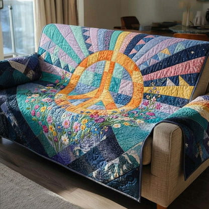 Sunny Harmony Quilted Sofa Cover GFTOTP15876
