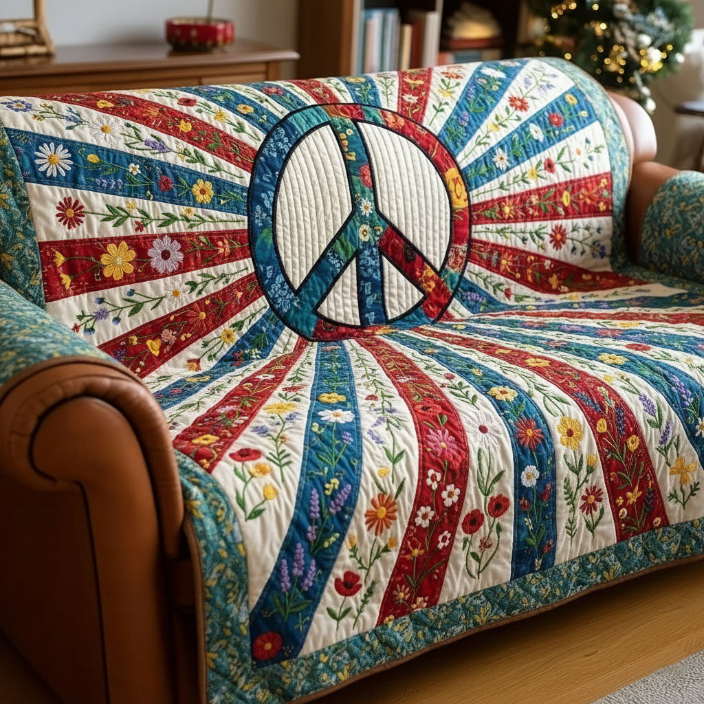 Sunny Harmony Quilted Sofa Cover GFTOTP15878
