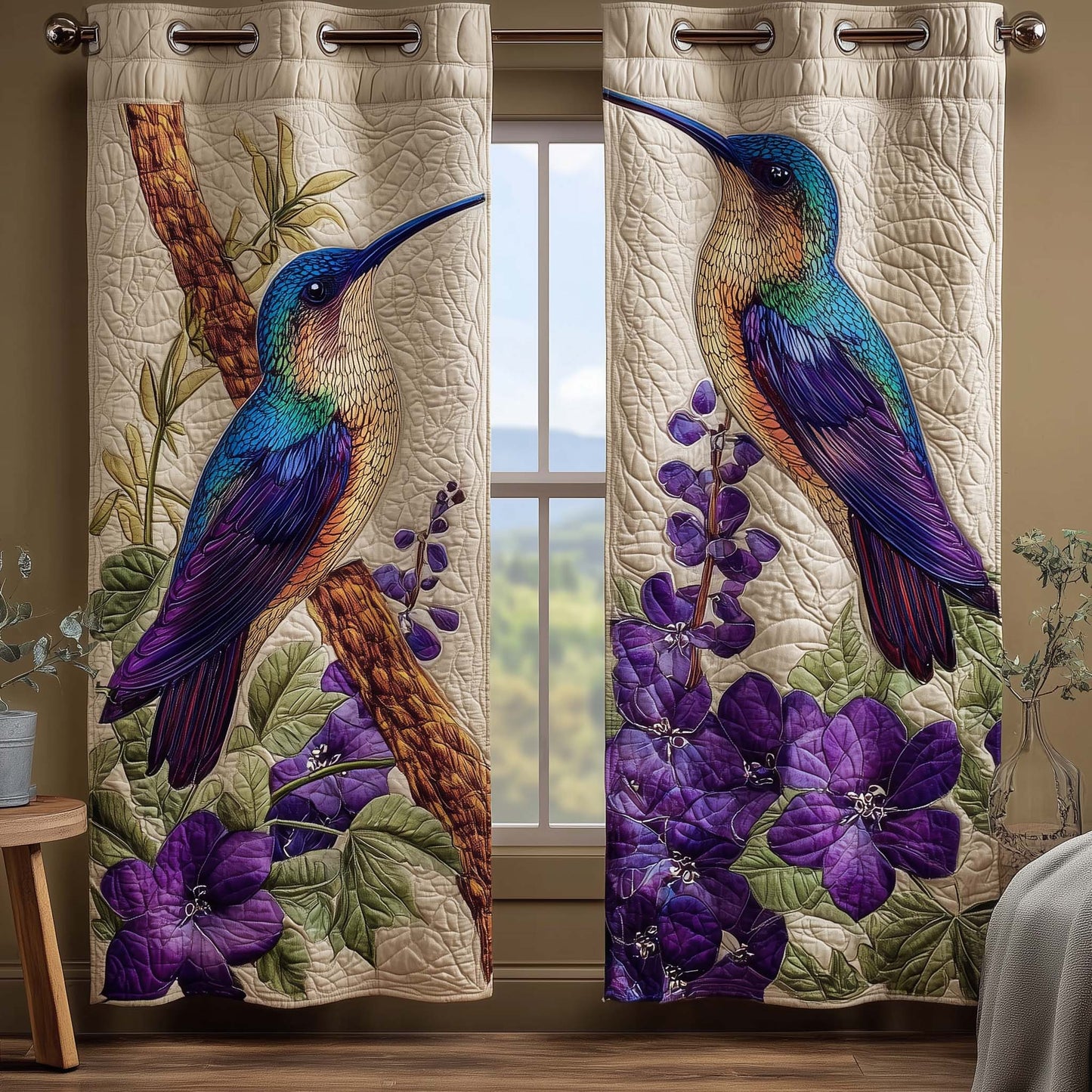 Petal Whispers Quilted Curtains GFTOTP15879