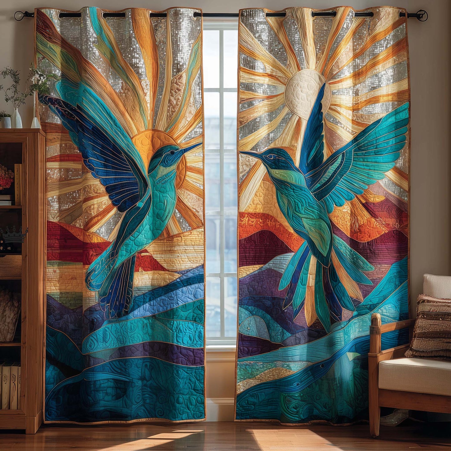 Petal Whispers Quilted Curtains GFTOTP15884