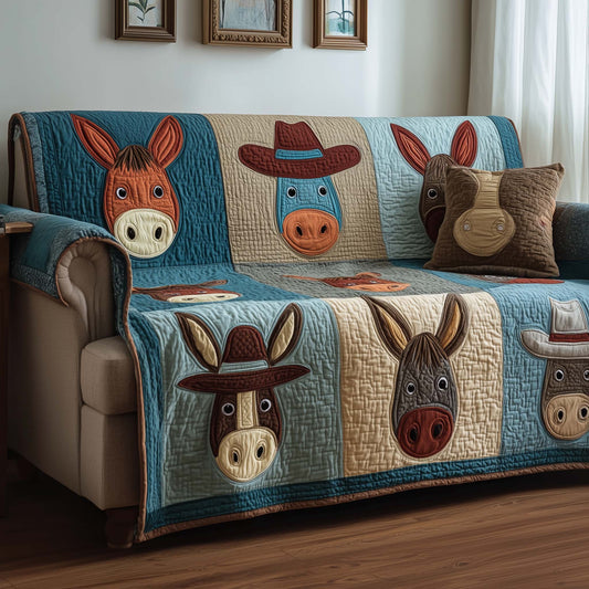 Dusty Hooves Quilted Sofa Cover GFTOTP15897