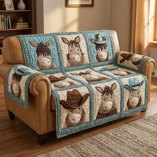 Dusty Hooves Quilted Sofa Cover GFTOTP15901