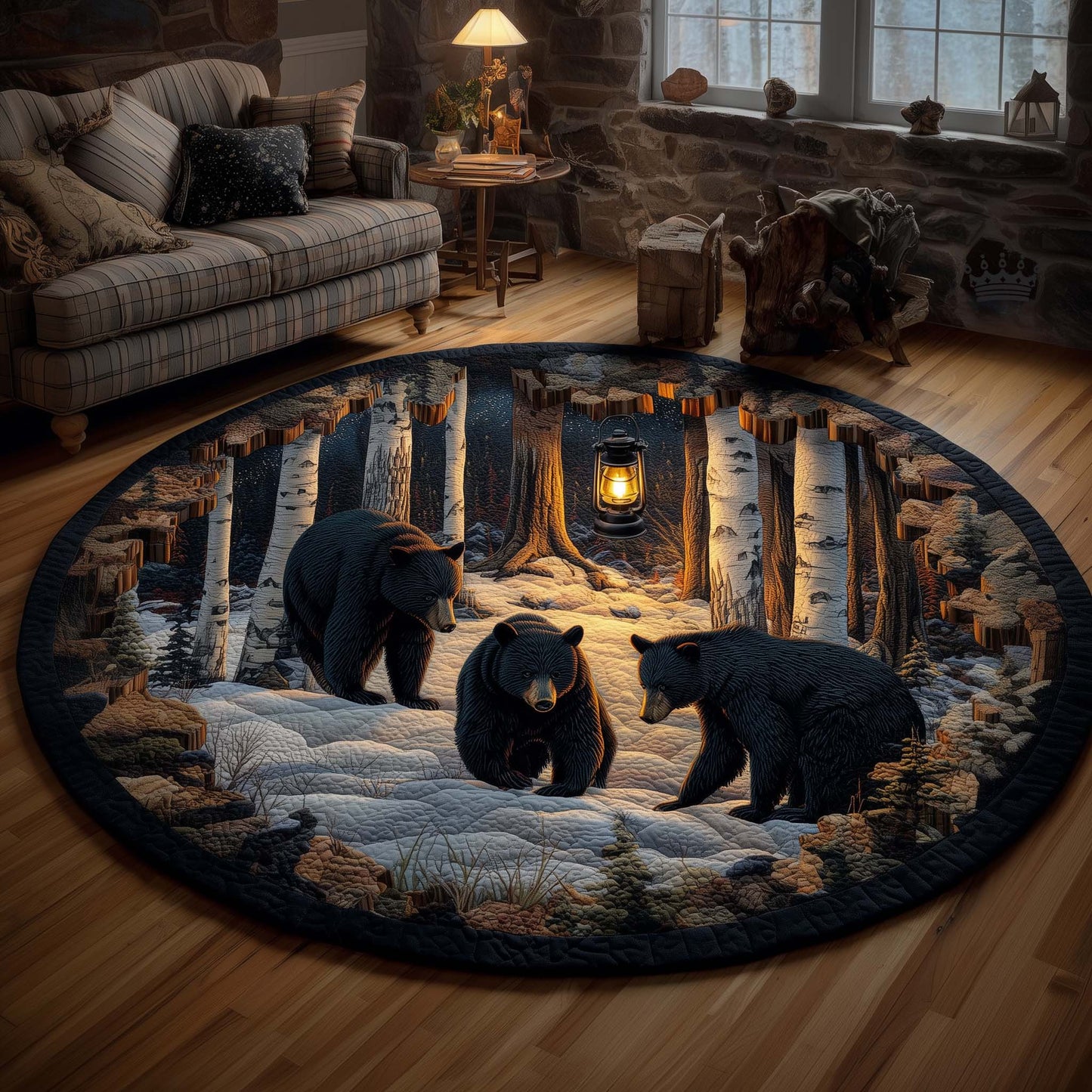 Forest Guardian Quilted Round Mat GFTOTP15933