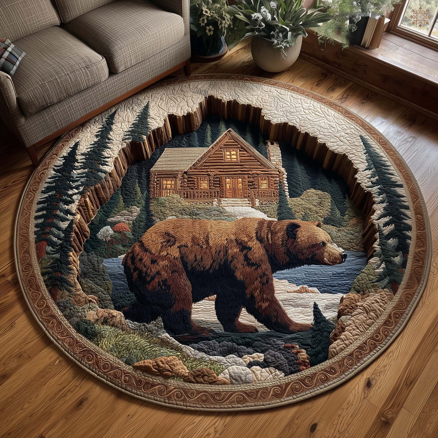 Forest Guardian Quilted Round Mat GFTOTP15934