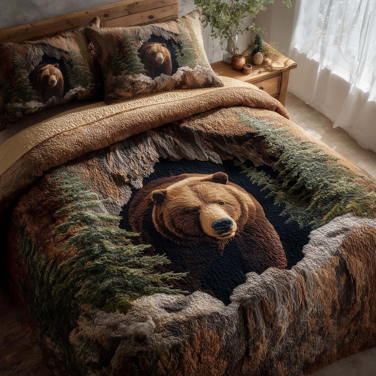 Forest Guardian 3-Piece Quilted Bedding Set GFTOTP15937