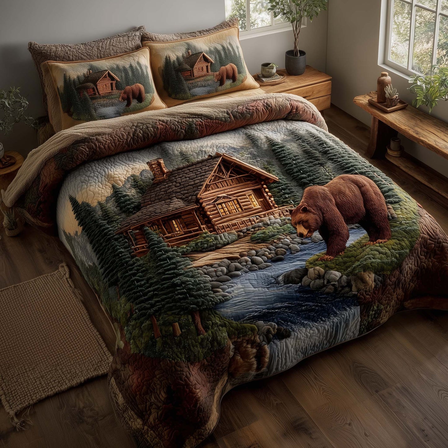 Forest Guardian 3-Piece Quilted Bedding Set GFTOTP15941