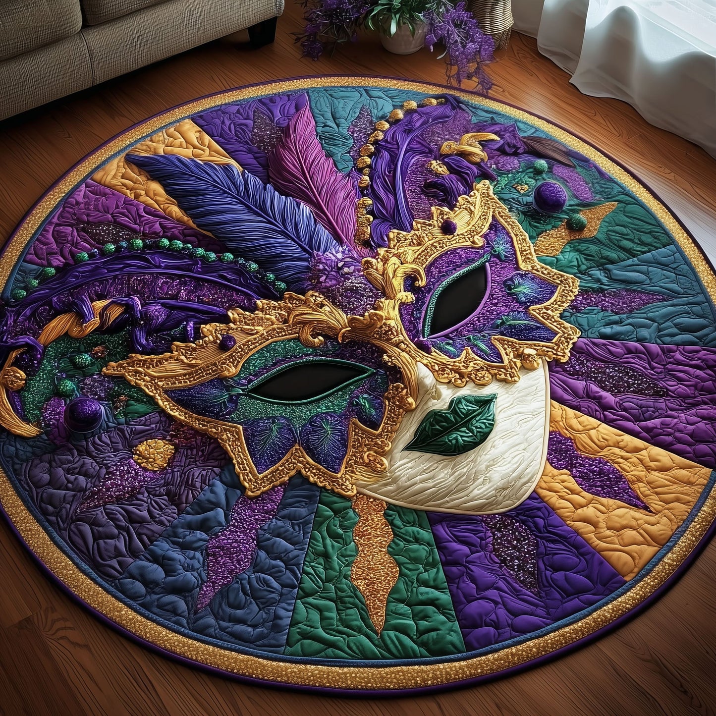 Beaded Revelry Quilted Round Mat GFTOTP15969