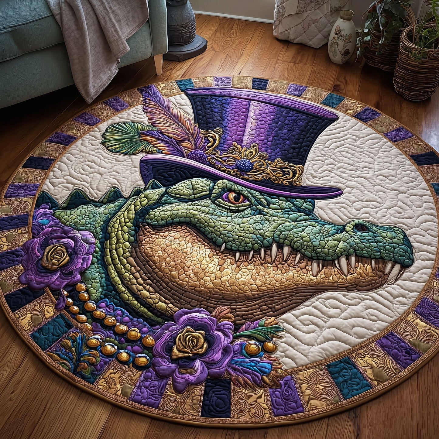 Beaded Revelry Quilted Round Mat GFTOTP15970