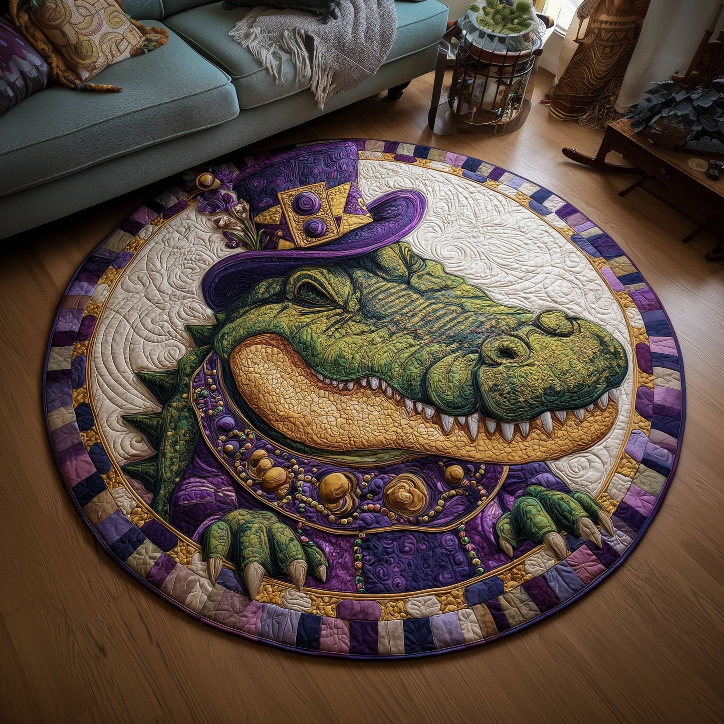Confetti Royale Quilted Round Mat GFTOTP15976