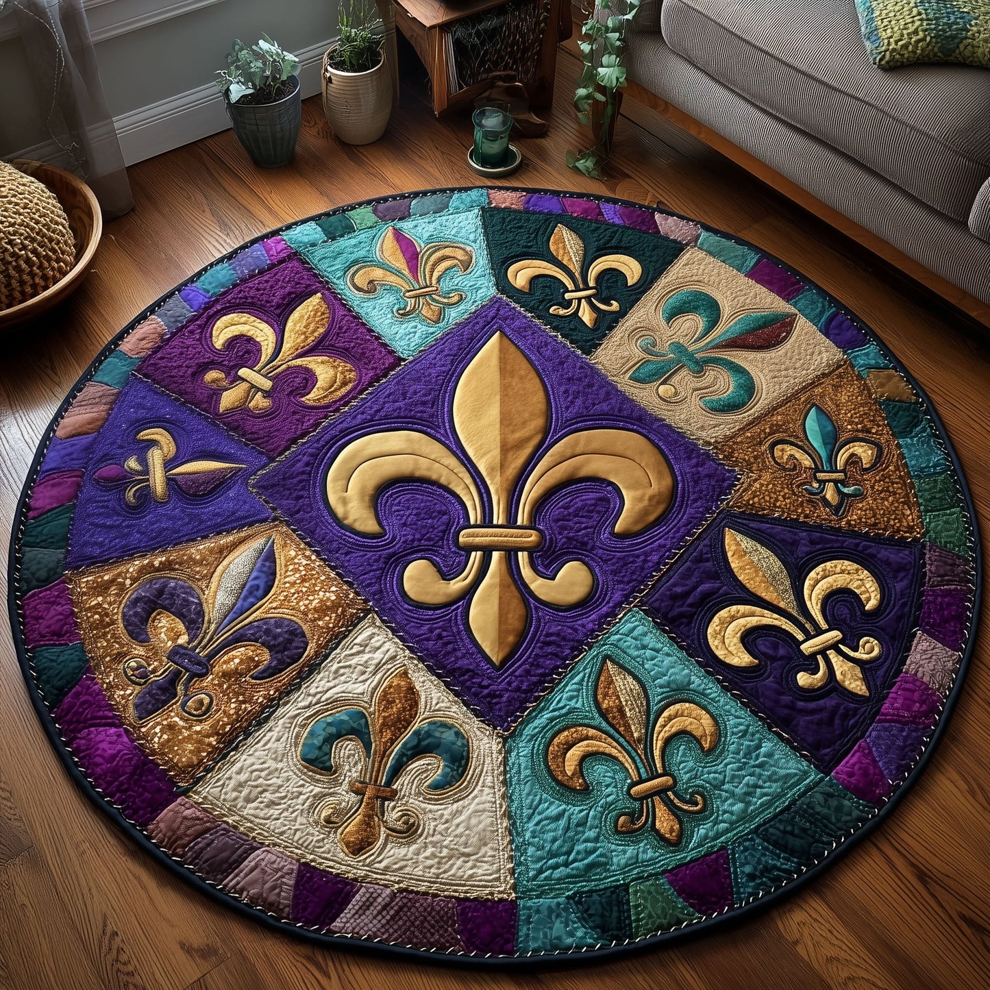 Confetti Royale Quilted Round Mat GFTOTP15978