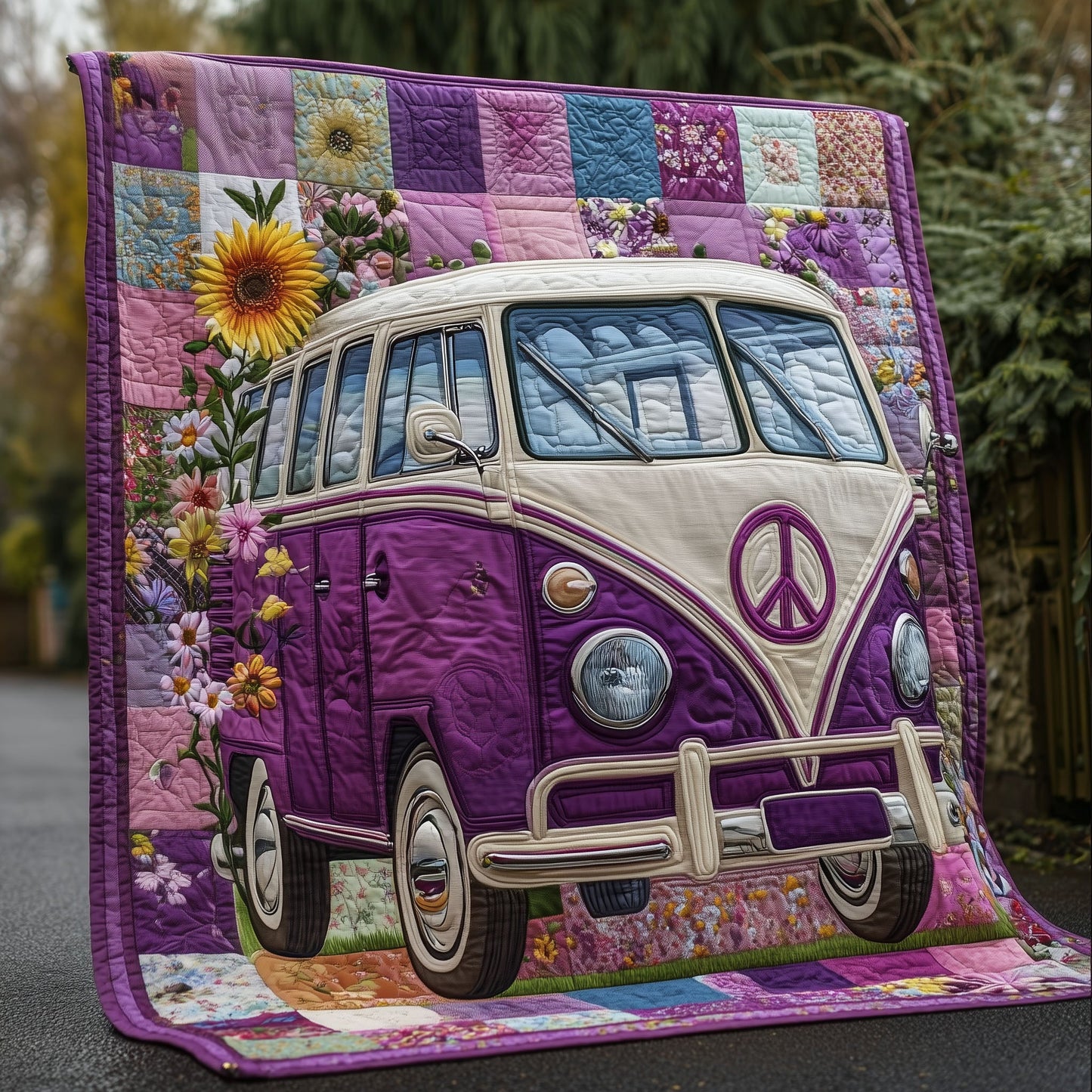 Hippie Van Quilted Blanket GFTOTP15991