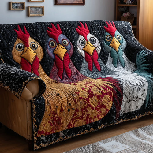 Funky Chicken Quilted Sofa Cover GFTOTP15993