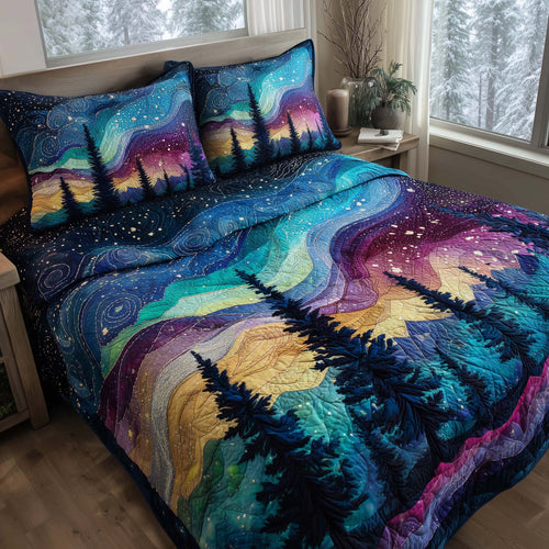 Aurora Borealis 3-Piece Quilted Bedding Set GFTOTP16008
