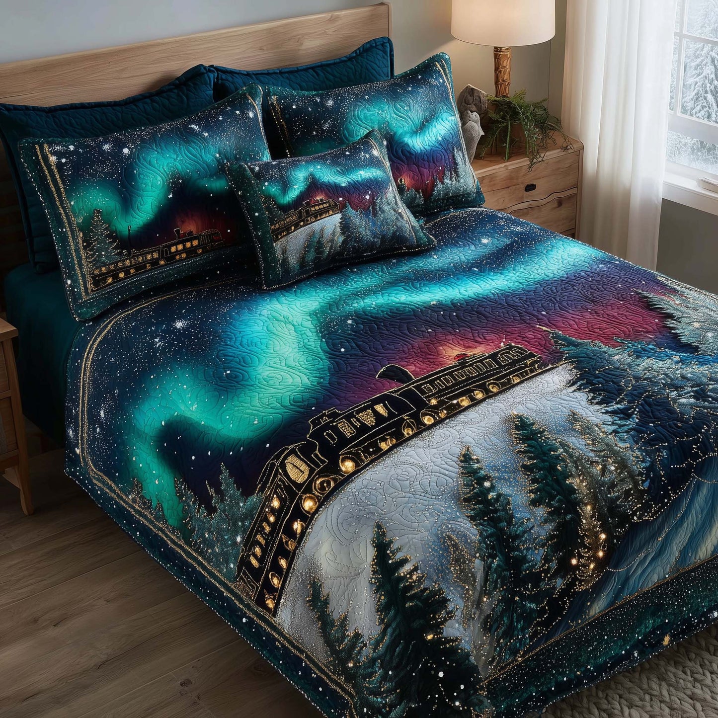 Aurora Borealis 3-Piece Quilted Bedding Set GFTOTP16009