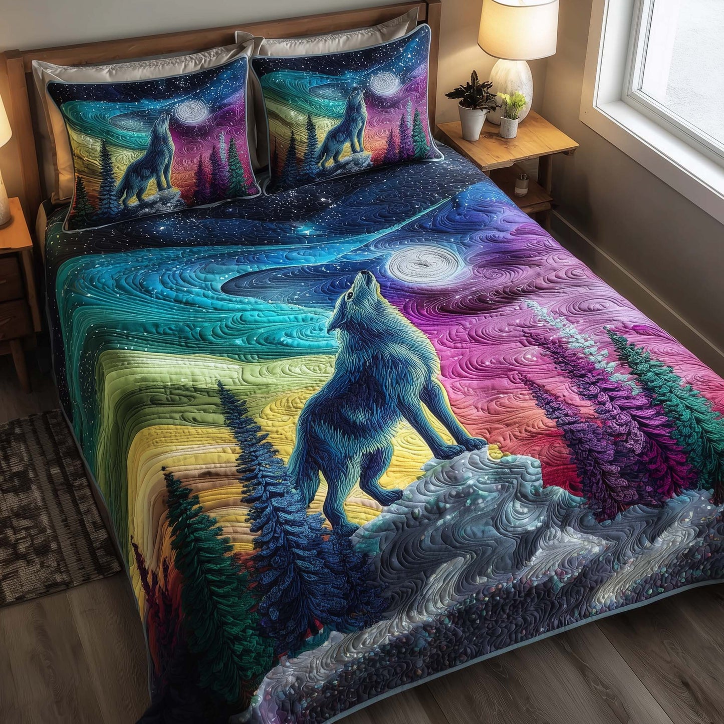 Aurora Borealis 3-Piece Quilted Bedding Set GFTOTP16014