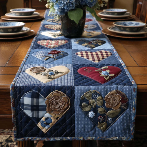 Love Stitches Quilted Table Runner GFTOTP16023