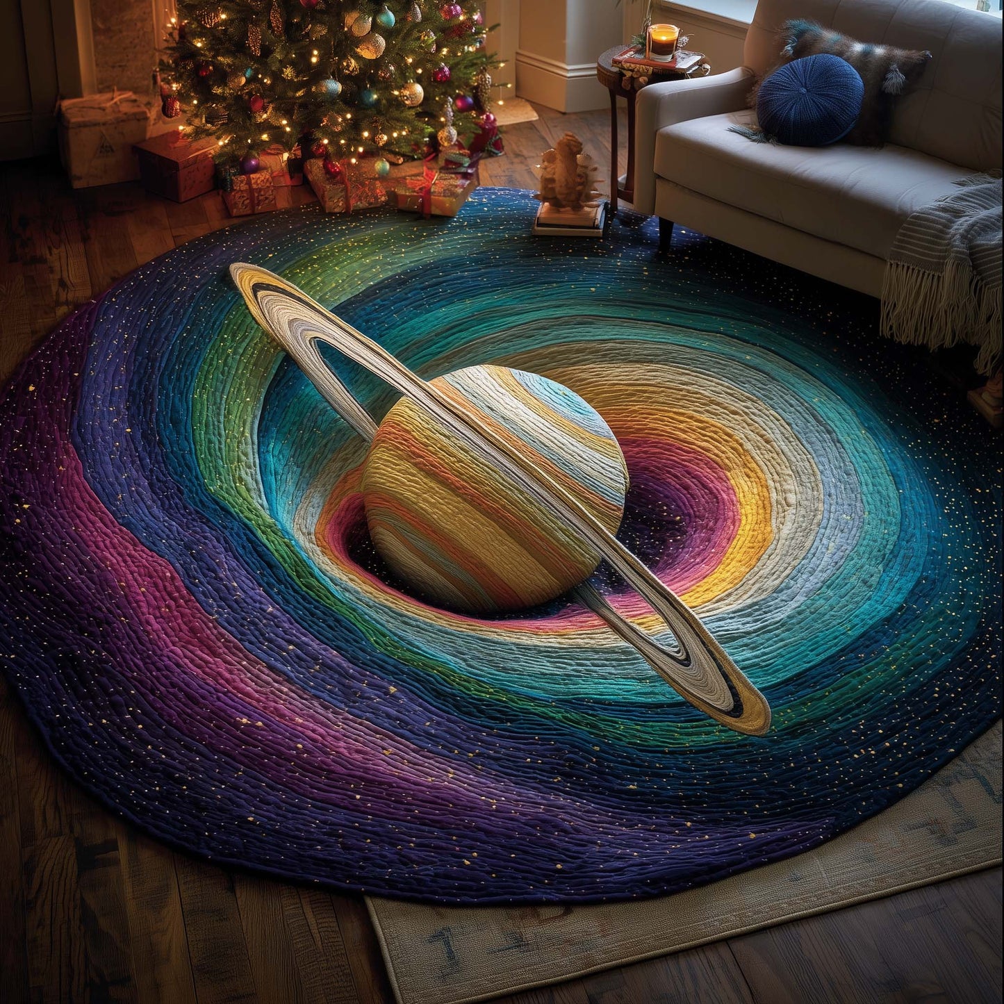 Mystic Planet Quilted Round Mat GFTOTP16095