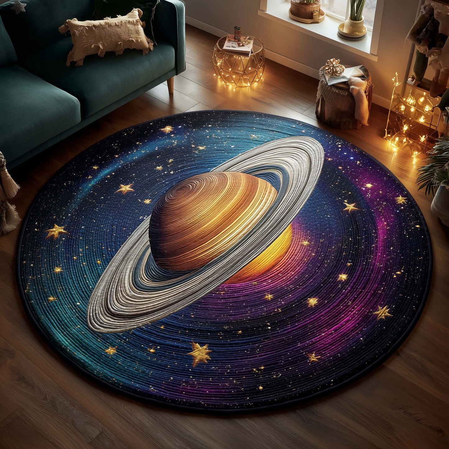 Mystic Planet Quilted Round Mat GFTOTP16096
