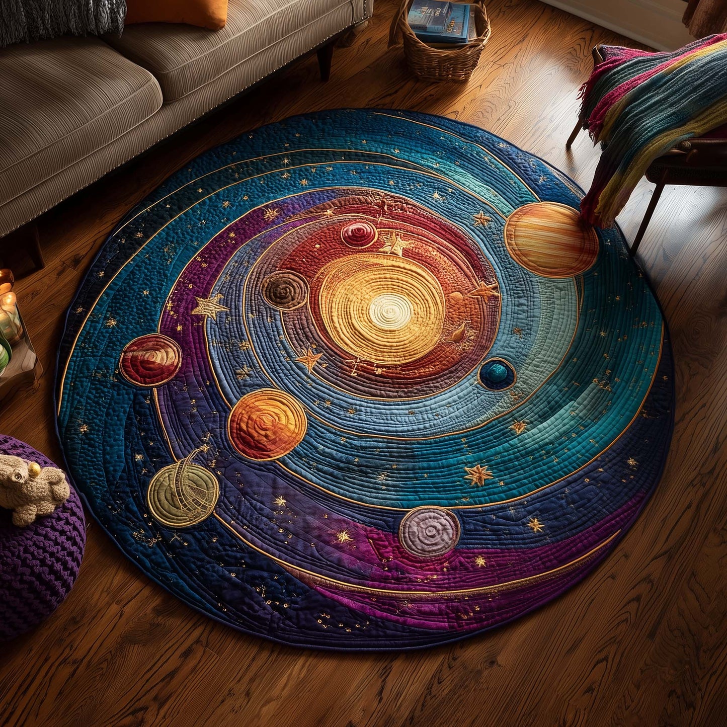 Celestial Tide Quilted Round Mat GFTOTP16098