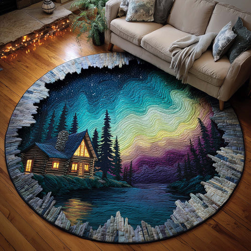 Aurora Borealis Quilted Round Mat GFTOTP16101