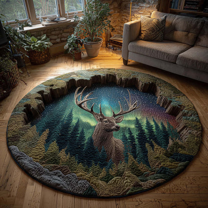Aurora Borealis Quilted Round Mat GFTOTP16104