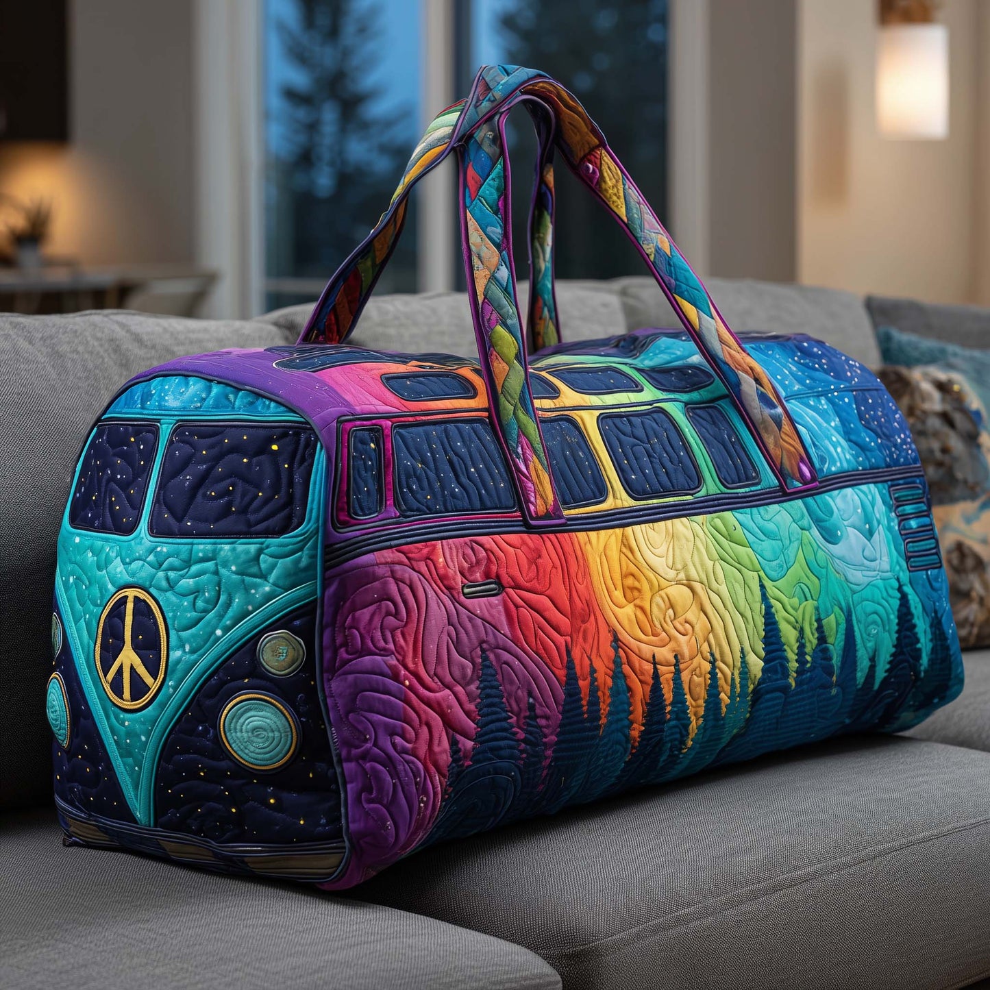 Hippie Van Quilted Duffle Bag GFTOTP16138