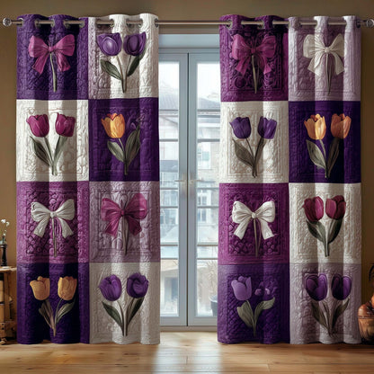 Tulip Whisper Quilted Curtains GFTOTP16171