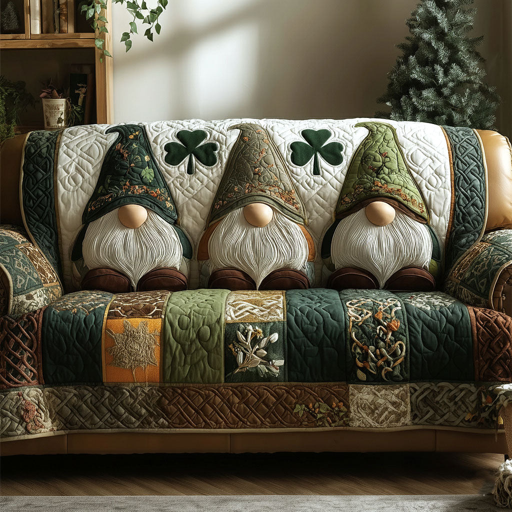 Lucky Gnome Quilted Sofa Cover GFTOTP16233