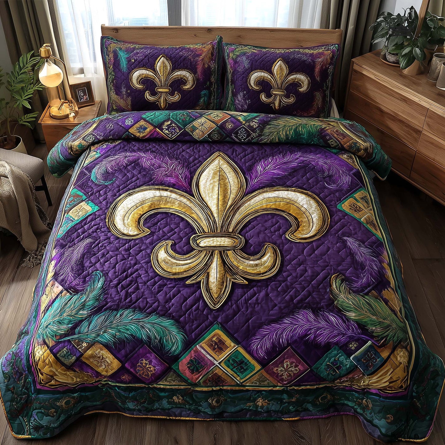 Carnival Royale 3-Piece Quilted Bedding Set GFTOTP16241