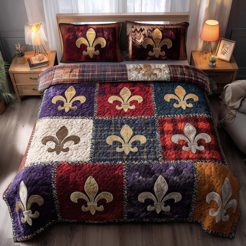 Purple Revelry 3-Piece Quilted Bedding Set GFTOTP16247