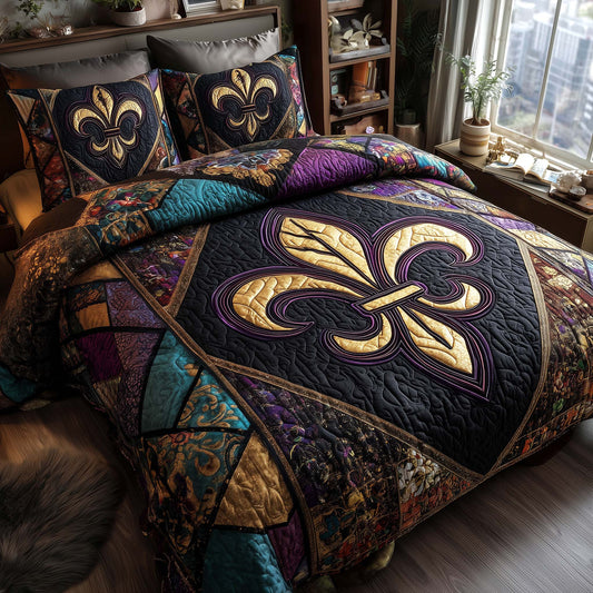 Purple Revelry 3-Piece Quilted Bedding Set GFTOTP16248