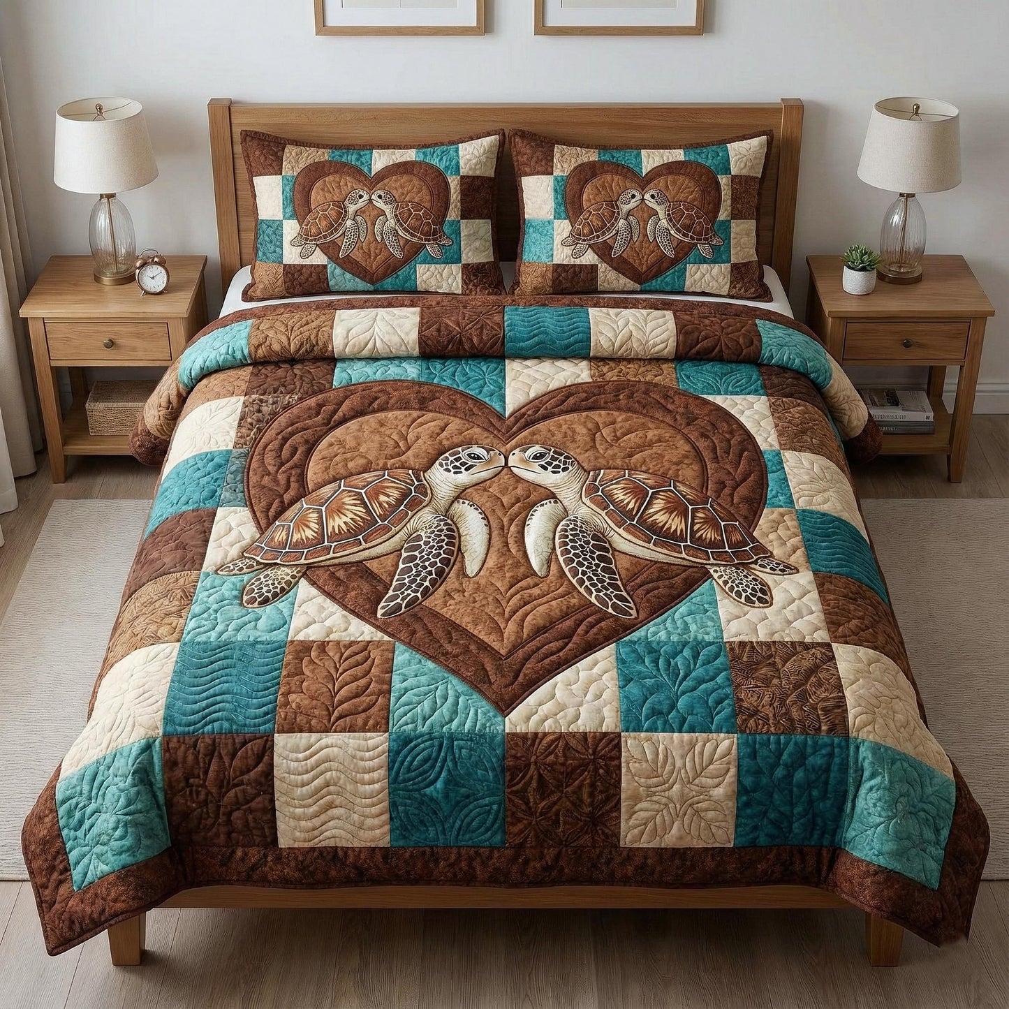 Ocean Companions 3-Piece Quilted Bedding Set GFTOTP16278