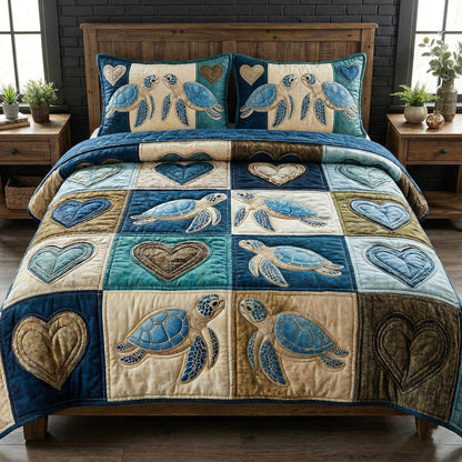 Ocean Companions 3-Piece Quilted Bedding Set GFTOTP16279