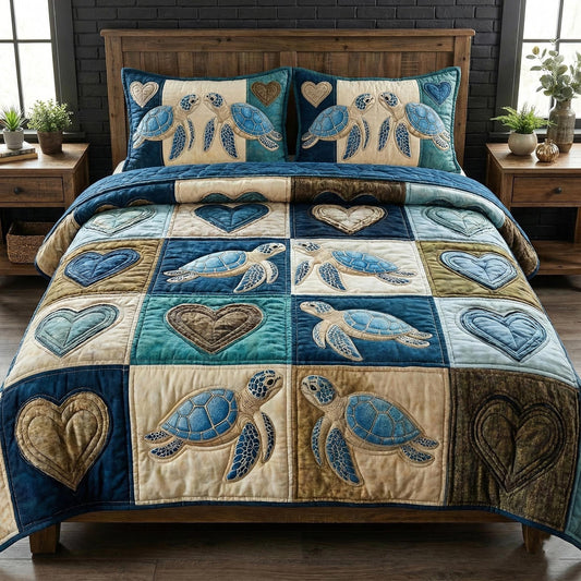 Ocean Companions 3-Piece Quilted Bedding Set GFTOTP16279