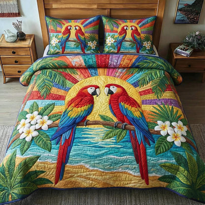 Tropical Sweethearts 3-Piece Quilted Bedding Set GFTOTP16281