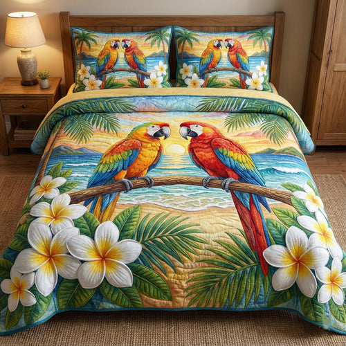 Tropical Sweethearts 3-Piece Quilted Bedding Set GFTOTP16283