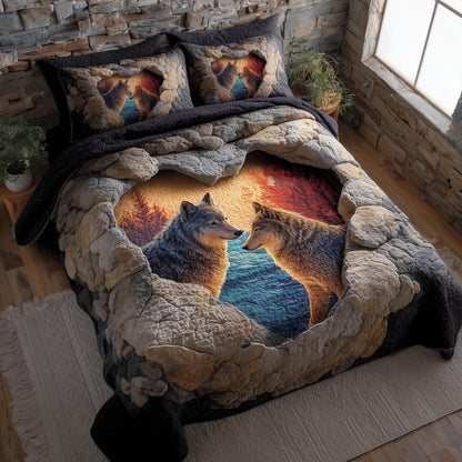 Moonbound Mates 3-Piece Quilted Bedding Set GFTOTP16288