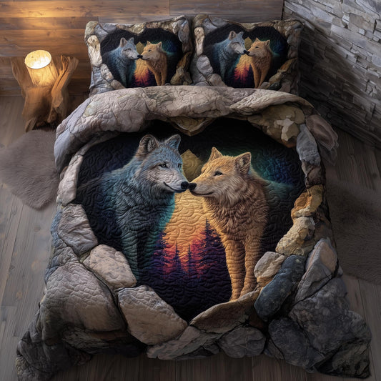 Moonbound Mates 3-Piece Quilted Bedding Set GFTOTP16289