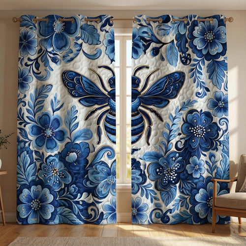 Honey Buzz Quilted Curtains GFTOTP16291
