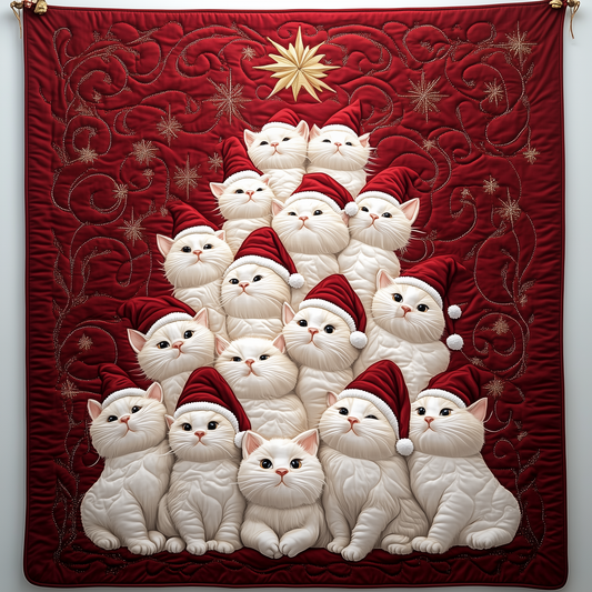 Christmas Cat Quilted Blanket GFTOTP1630