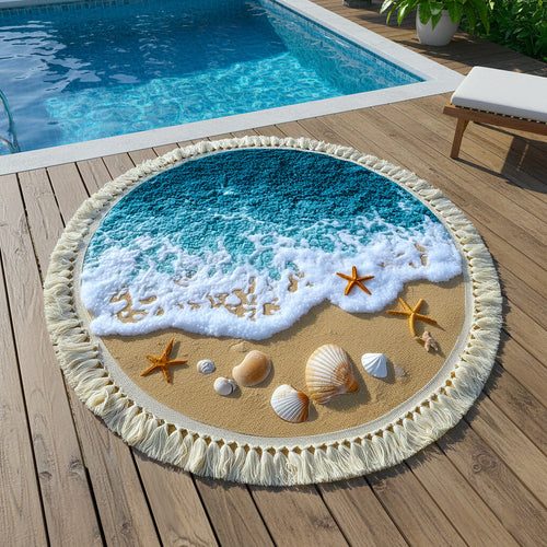 Coastal Calm Round Beach Towel GFTOTP16323